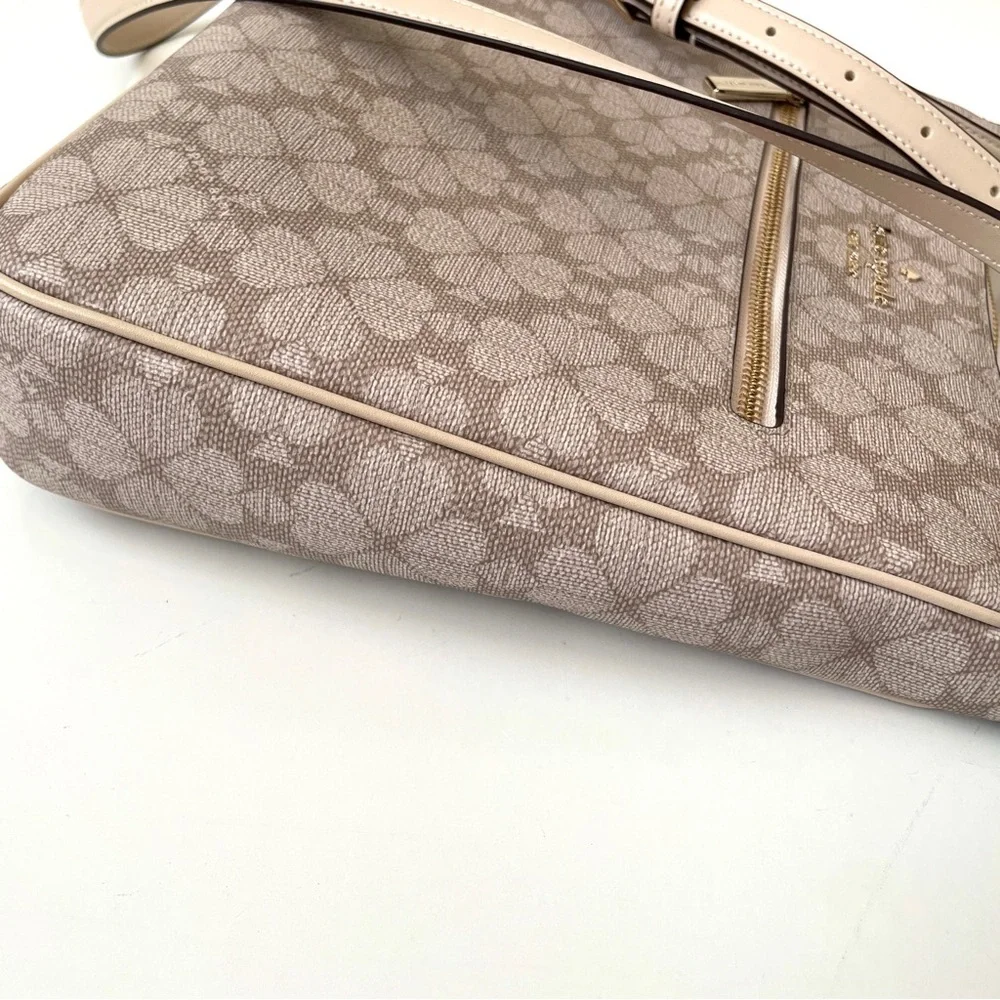 NWOT Kate Spade Signature Spade Flower Swingpack Crossbody Dark Beige Multi - Picture 12 of 15